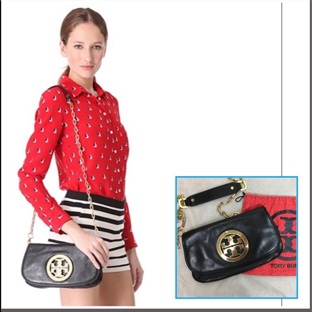 Tory Burch black leather shoulder bag/crossbody